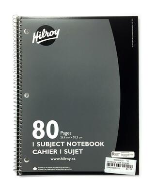 Notebook 1 Sub 80 Pages