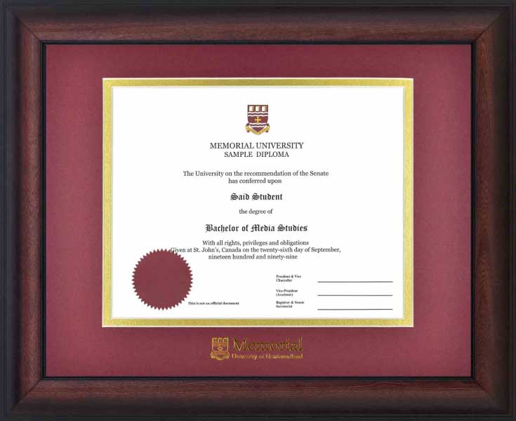 University diploma frame briarwood